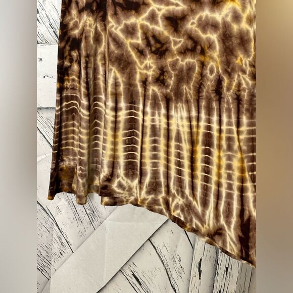 Three Dots Tie Dye Skirt Brown M - Picture 4 of 6